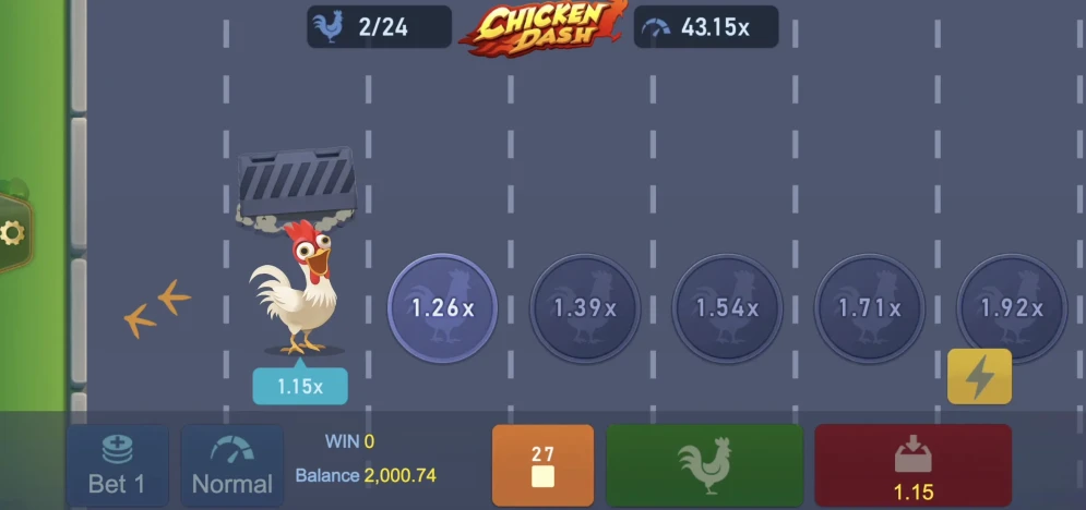 Chicken Dash gameplay