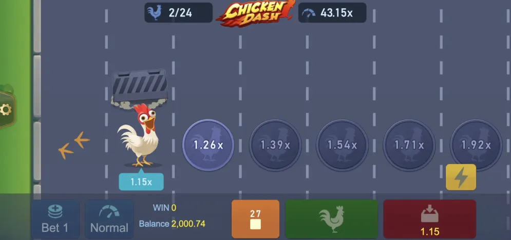 Chicken Dash gameplay